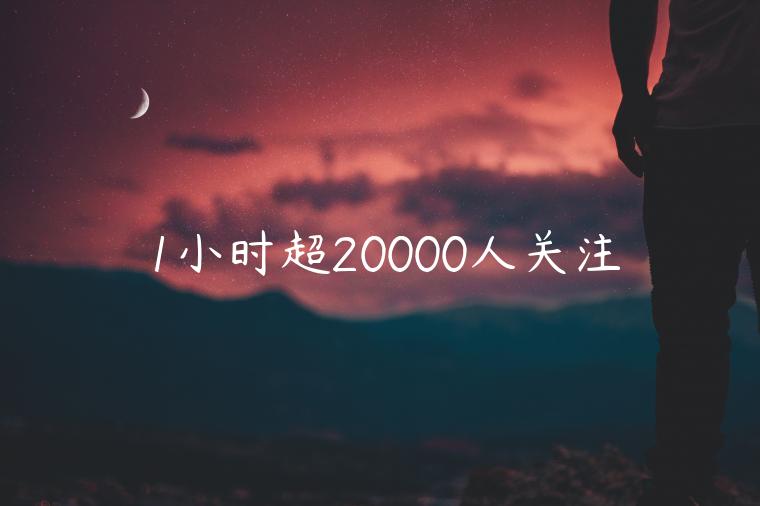 1小時超20000人關(guān)注